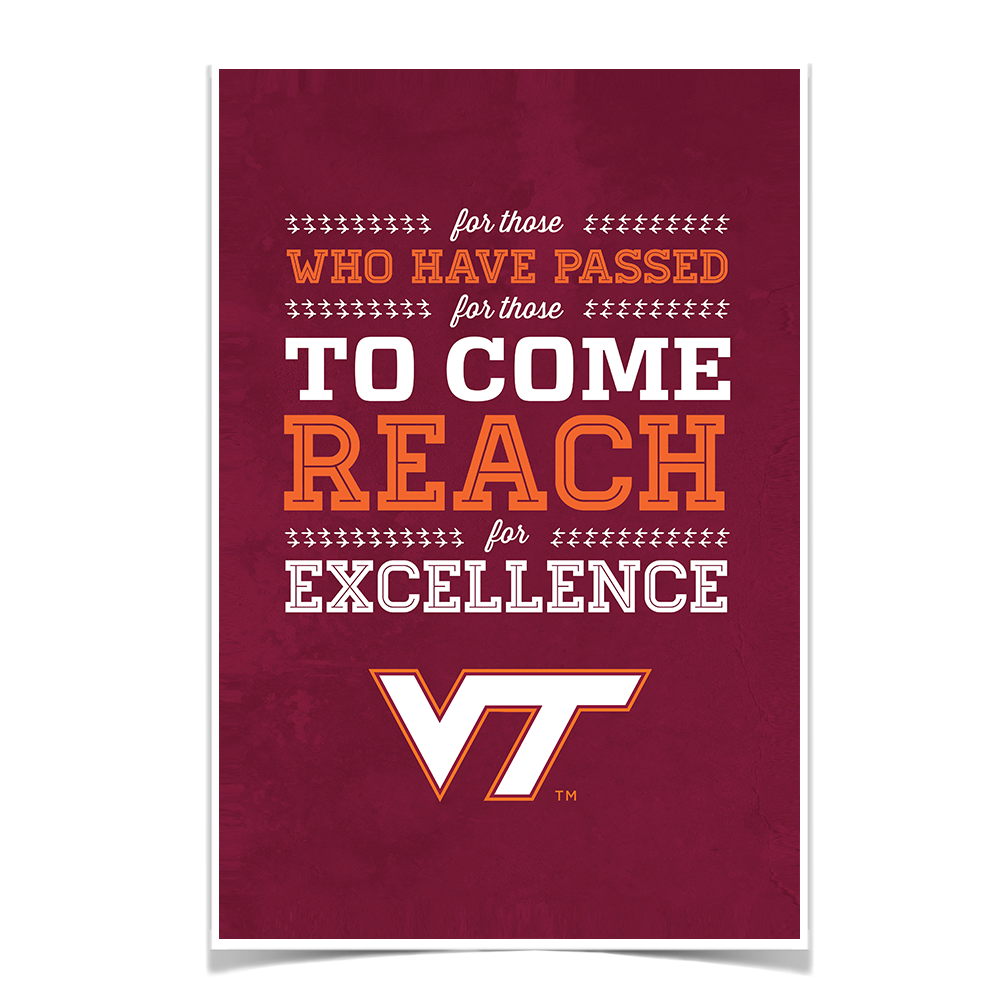 Virginia Tech Hokies - Reach - College Wall Art #Canvas