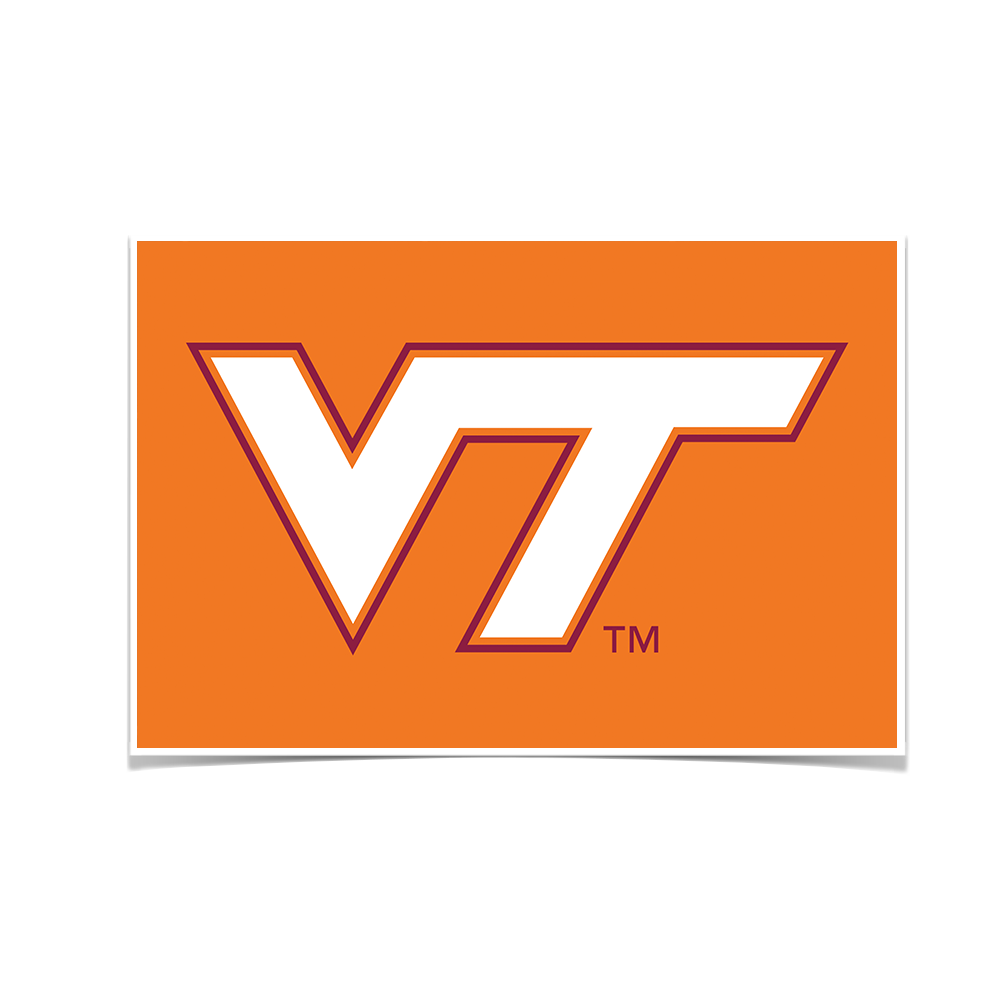 Virginia Tech Hokies - VT Orange - College Wall Art #Canvas