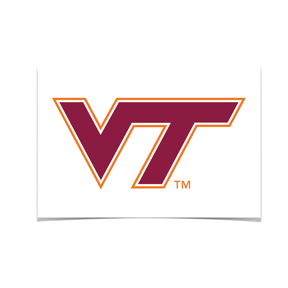 Virginia Tech Hokies - VT White - College Wall Art #Canvas