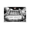 Virginia Tech Hokies - Lane Stadium Black & White - College Wall Art #Poster