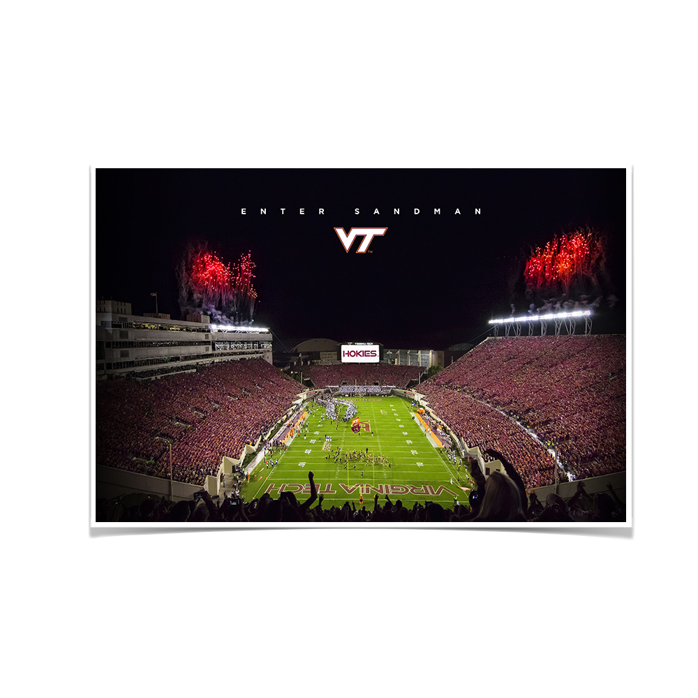 Virginia Tech Hokies - Enter VT Football - College Wall Art #Canvas