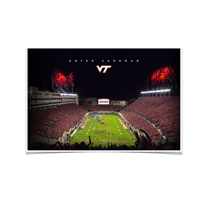 Virginia Tech Hokies - Enter VT Football - College Wall Art #Poster
