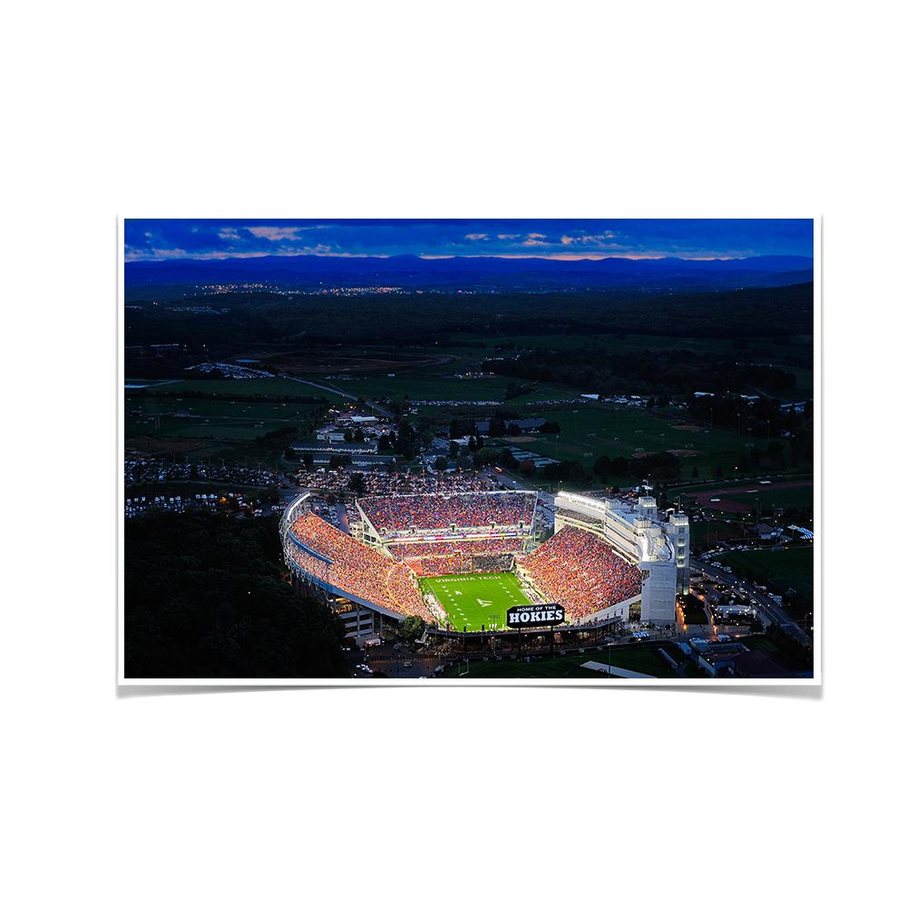 Virginia Tech Hokies - Aerial Sunset - College Wall Art #Canvas