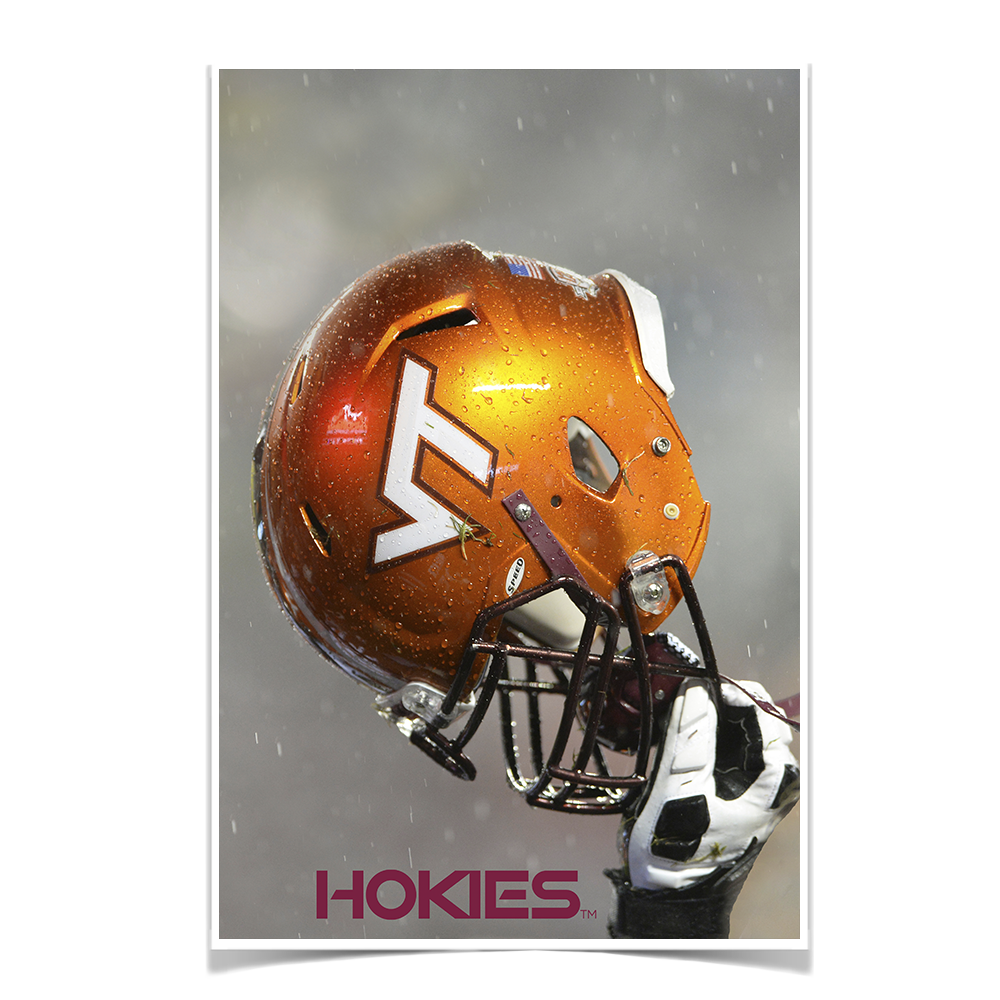 Virginia Tech Hokies - Helmet Held High - College Wall Art #Canvas