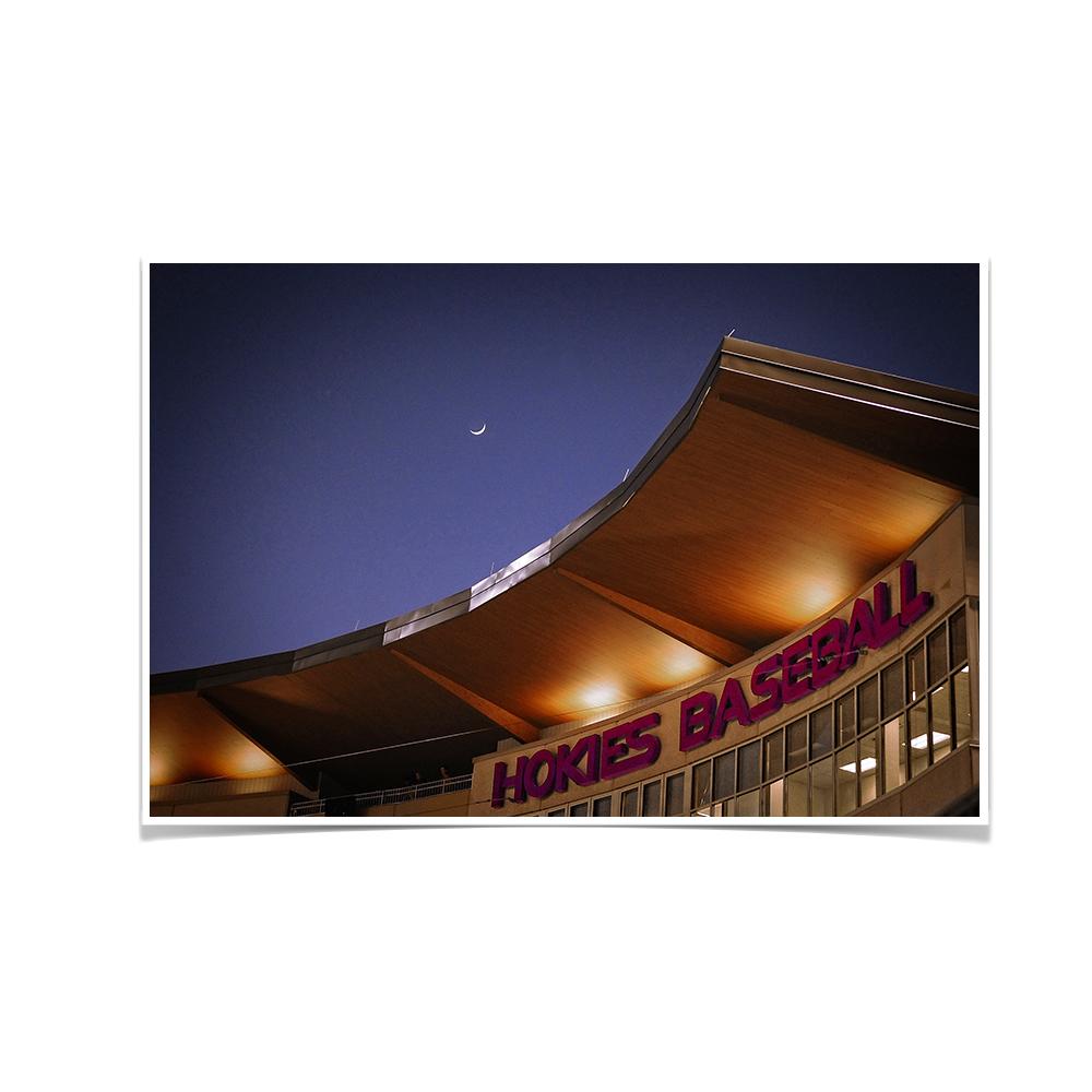 Virginia Tech Hokies - Crescent Moon Over Union Park - College Wall Art #Canvas
