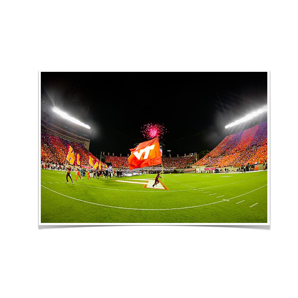 Virginia Tech Hokies - Enter Sandman Striped - College Wall Art #Canvas