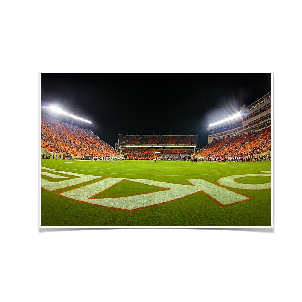 Virginia Tech Hokies - Hokie Fisheye End Zone - College Wall Art #Canvas