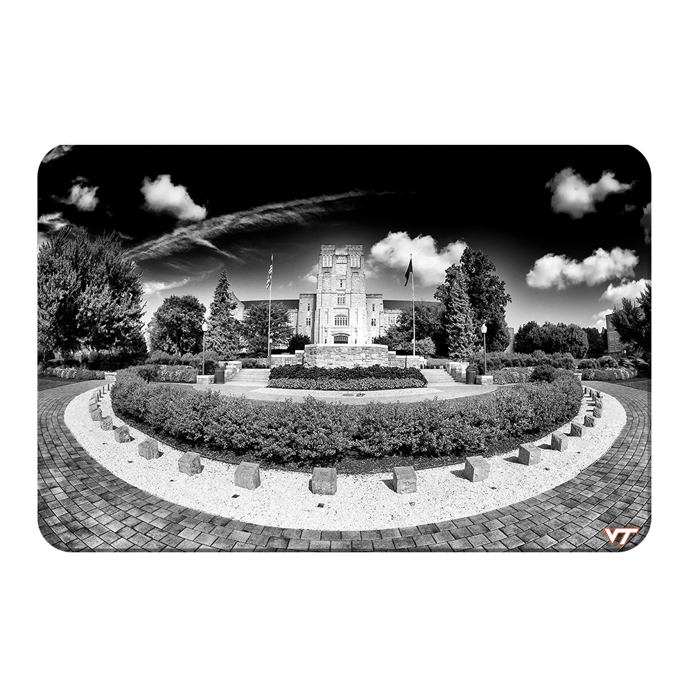 Virginia Tech Hokies - Burruss Hall B&W - College Wall Art #Canvas