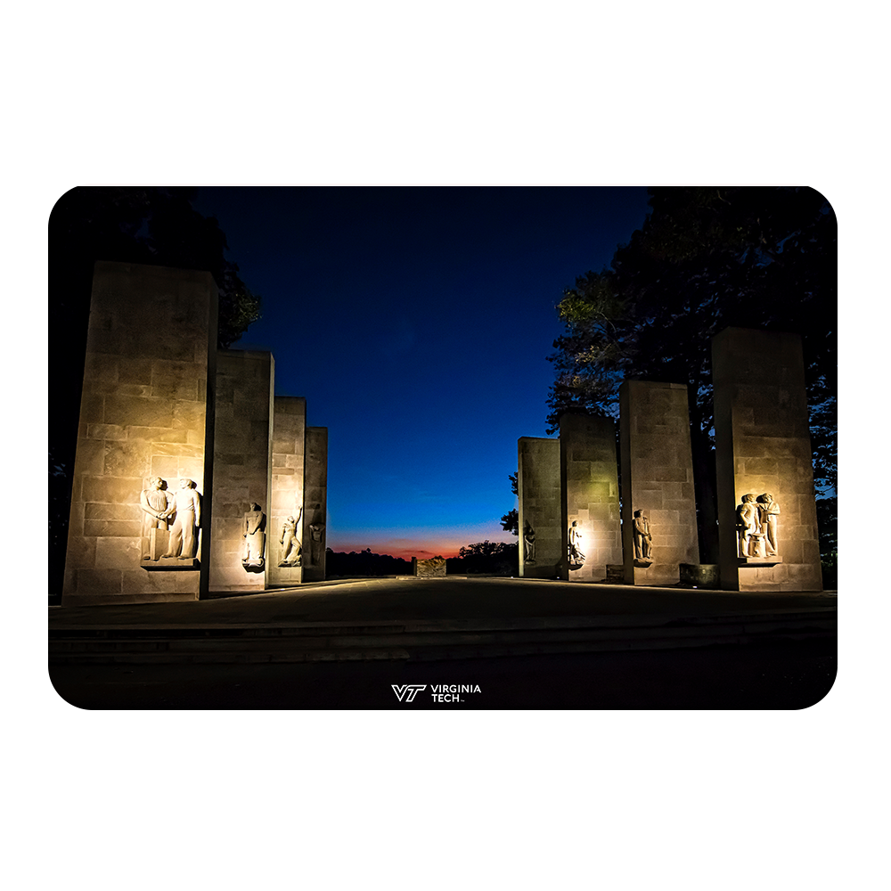 Virginia Tech Hokies -  Sunset at the War Memorial - College Wall Art #Canvas