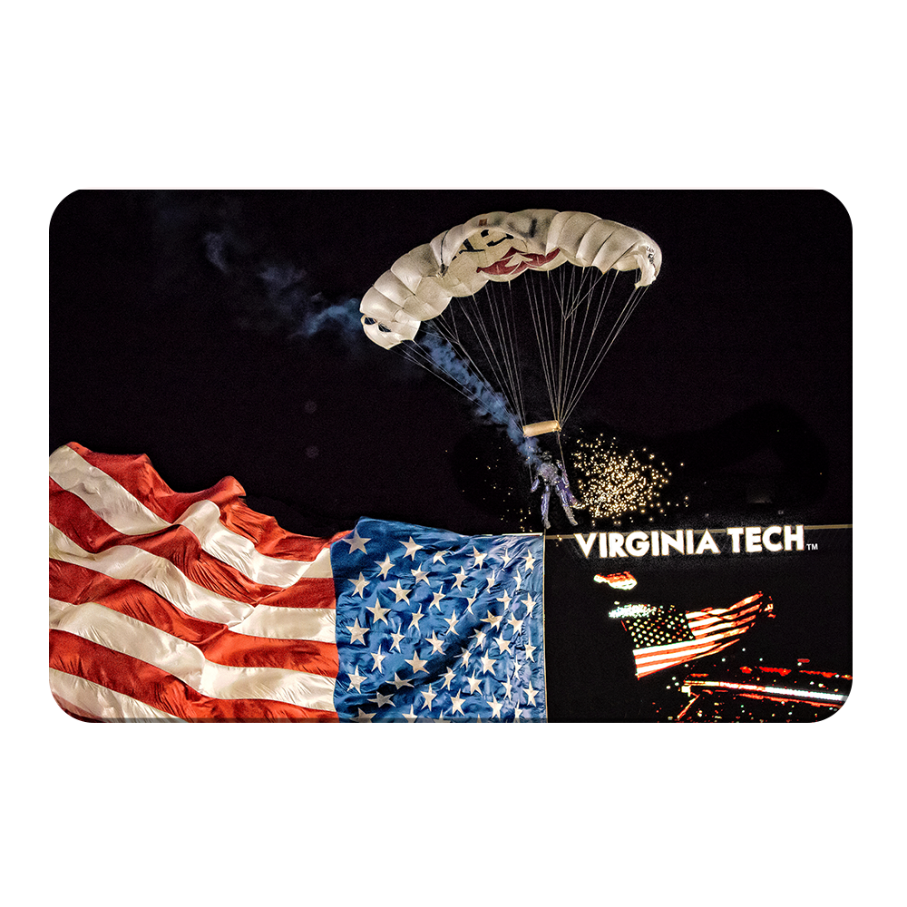 Virginia Tech Hokies - American Flag Entrance into Lane Stadium - College Wall Art #Canvas