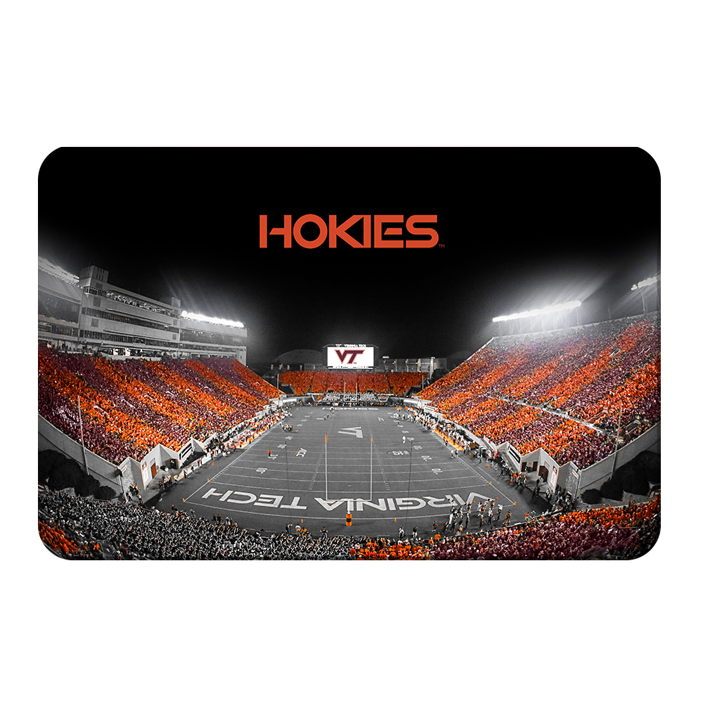 Virginia Tech Hokies - Hokie Striped End Zone - College Wall Art #Canvas