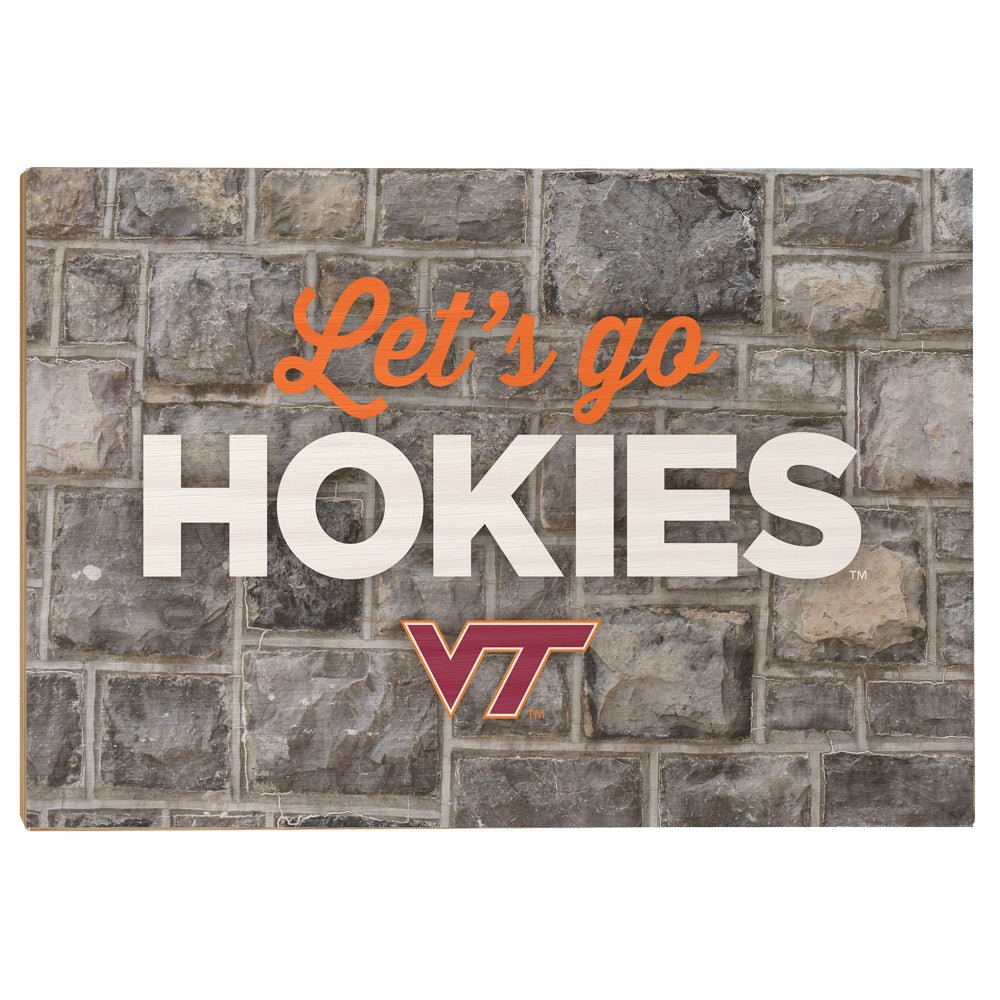 VIRGINIA TECH HOKIES - Lets Go Hokies - College Wall Art #Canvas