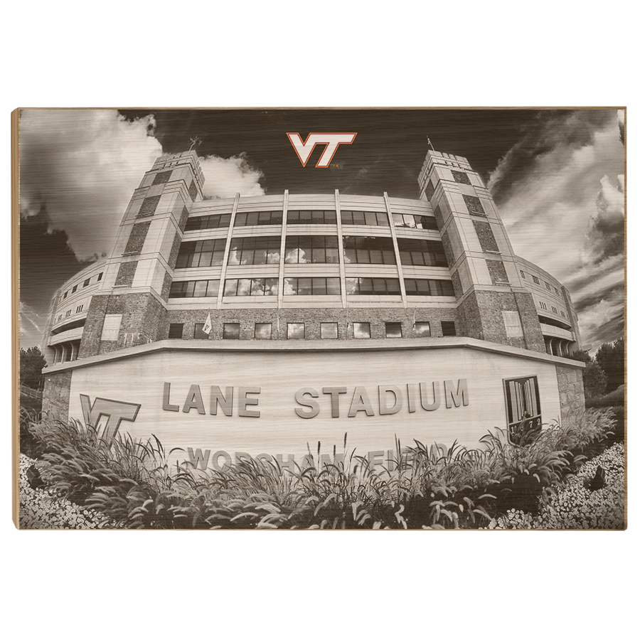 Virginia Tech Hokies - Lane Stadium Black & White - College Wall Art #Canvas