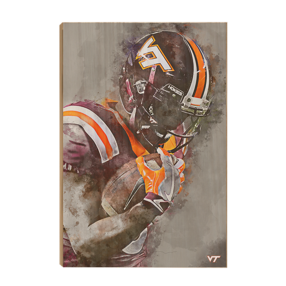 Virginia Tech Hokies -  VT Watercolor - College Wall Art #Canvas