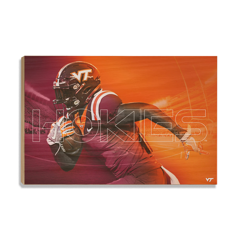 Virginia Tech Hokies - Maroon & Orange - College Wall Art #Canvas