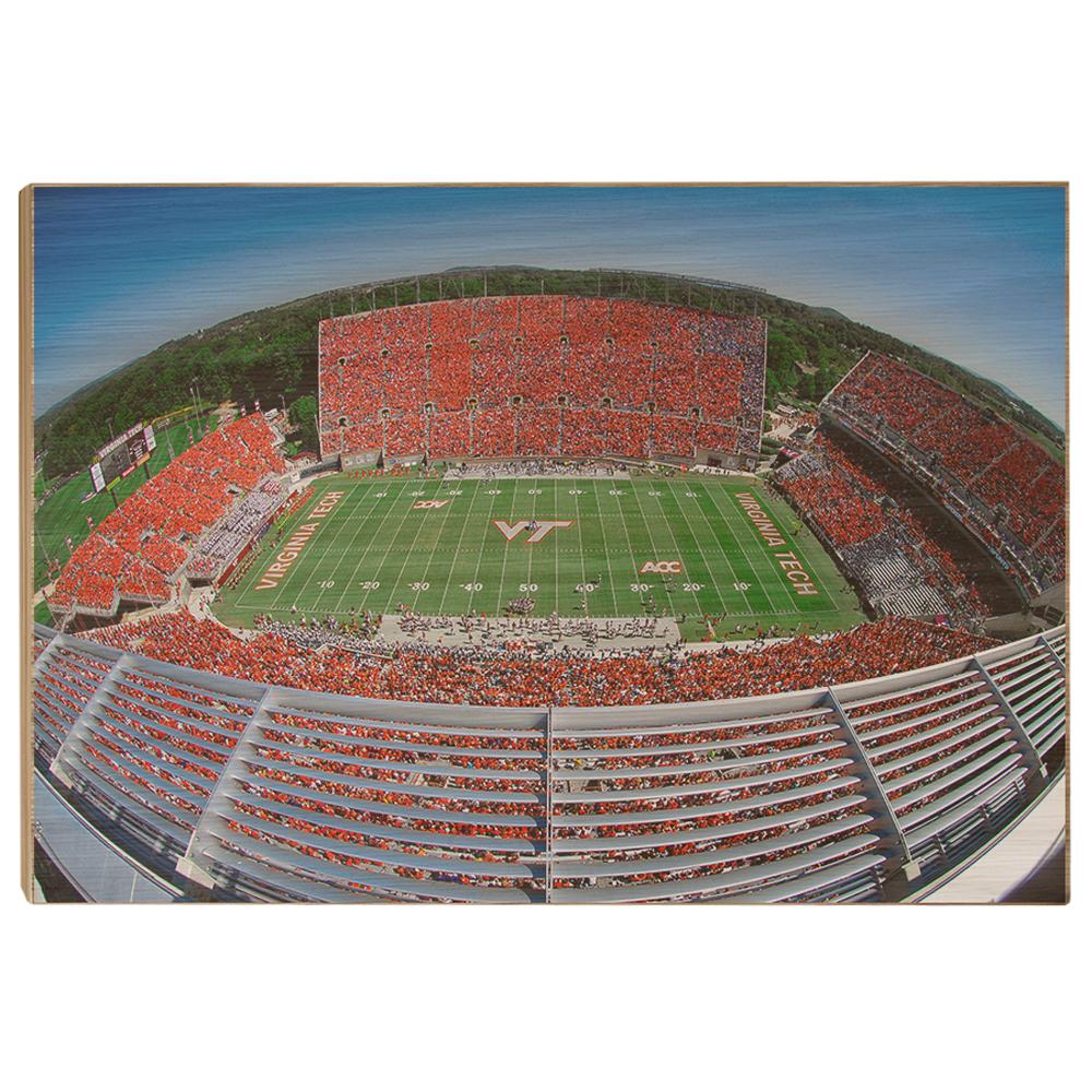 Virginia Tech Hokies - Fisheye Aerial Lane Stadium - College Wall Art #Canvas