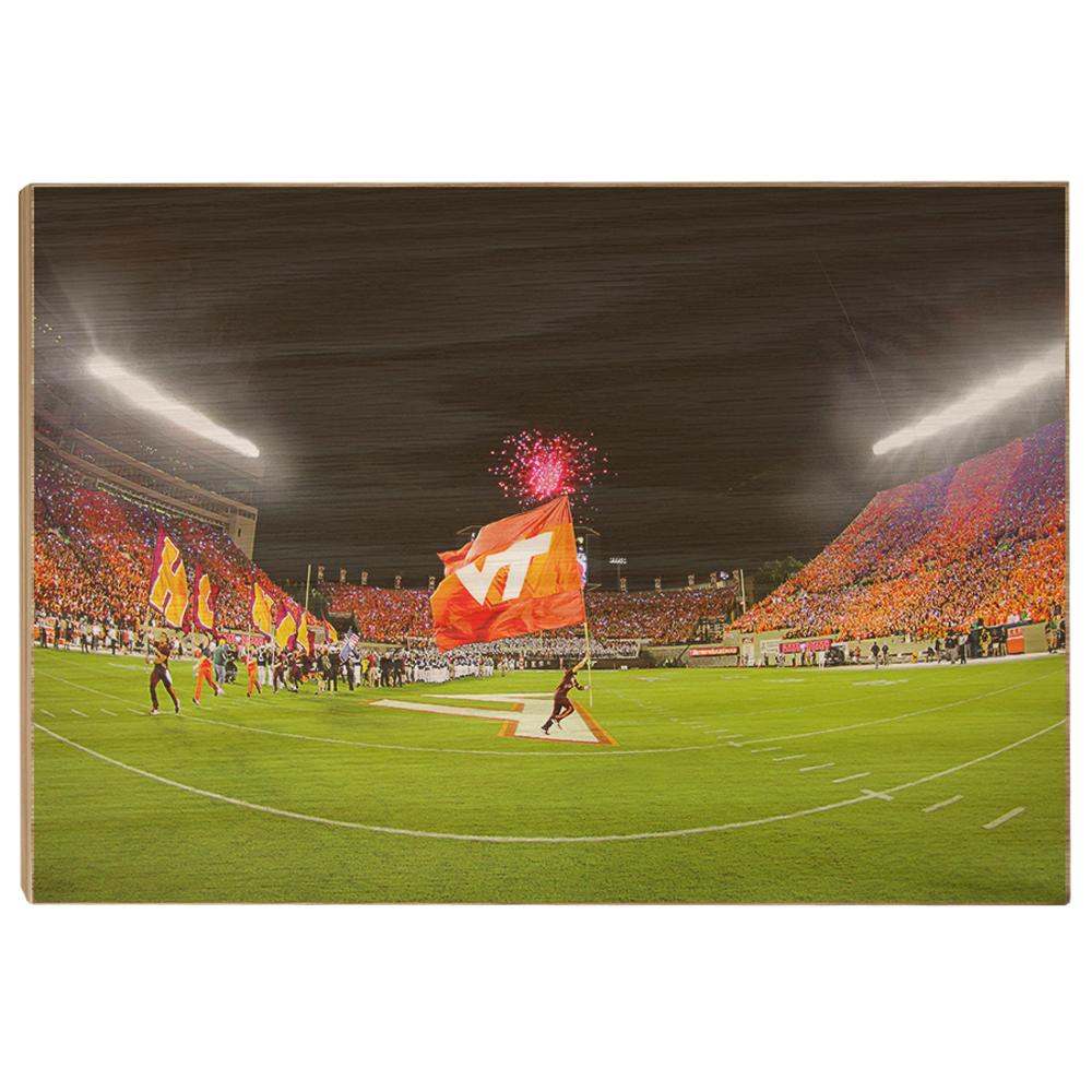 Virginia Tech Hokies - Enter Sandman Striped - College Wall Art #Canvas
