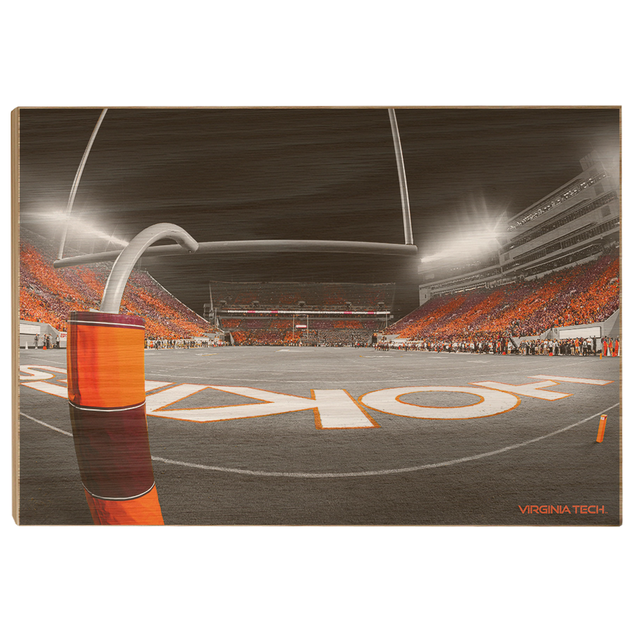 Virginia Tech Hokies - Thru the Hokie Striped Goal Post - College Wall Art #Canvas