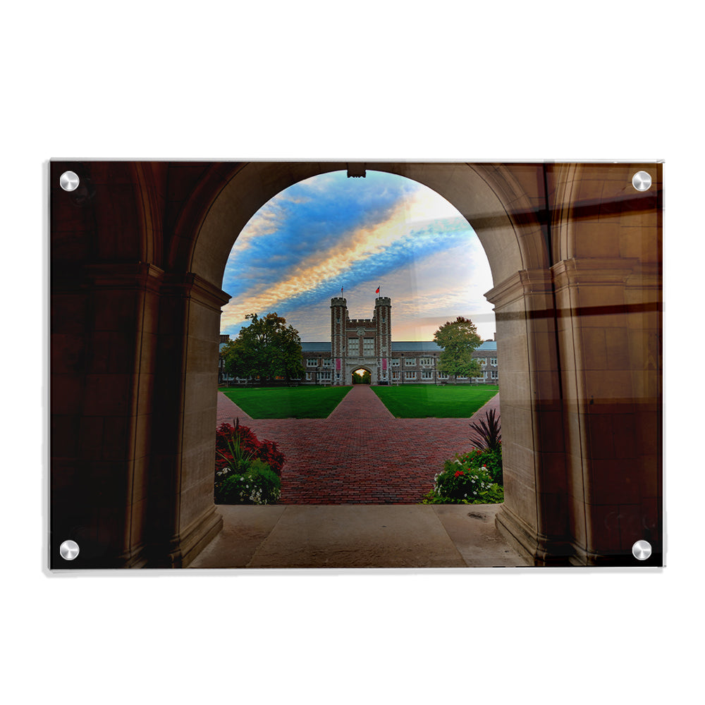 Washington University Bears - Brookings Rainbow - College Wall Art #Canvas