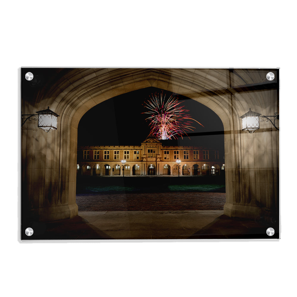 Washington University Bears - Lunar Fireworks - College Wall Art #Canvas