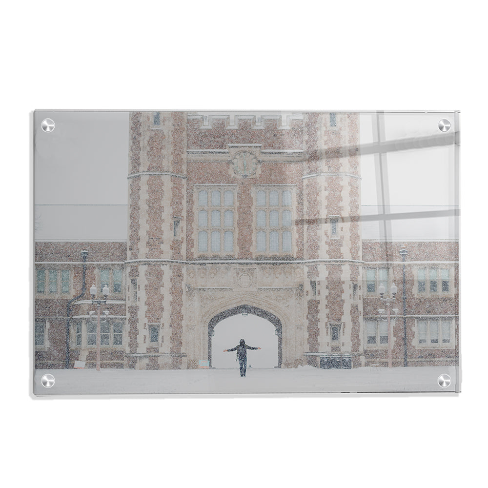 WashU - Brookings Winter Snow - College Wall Art #Canvas