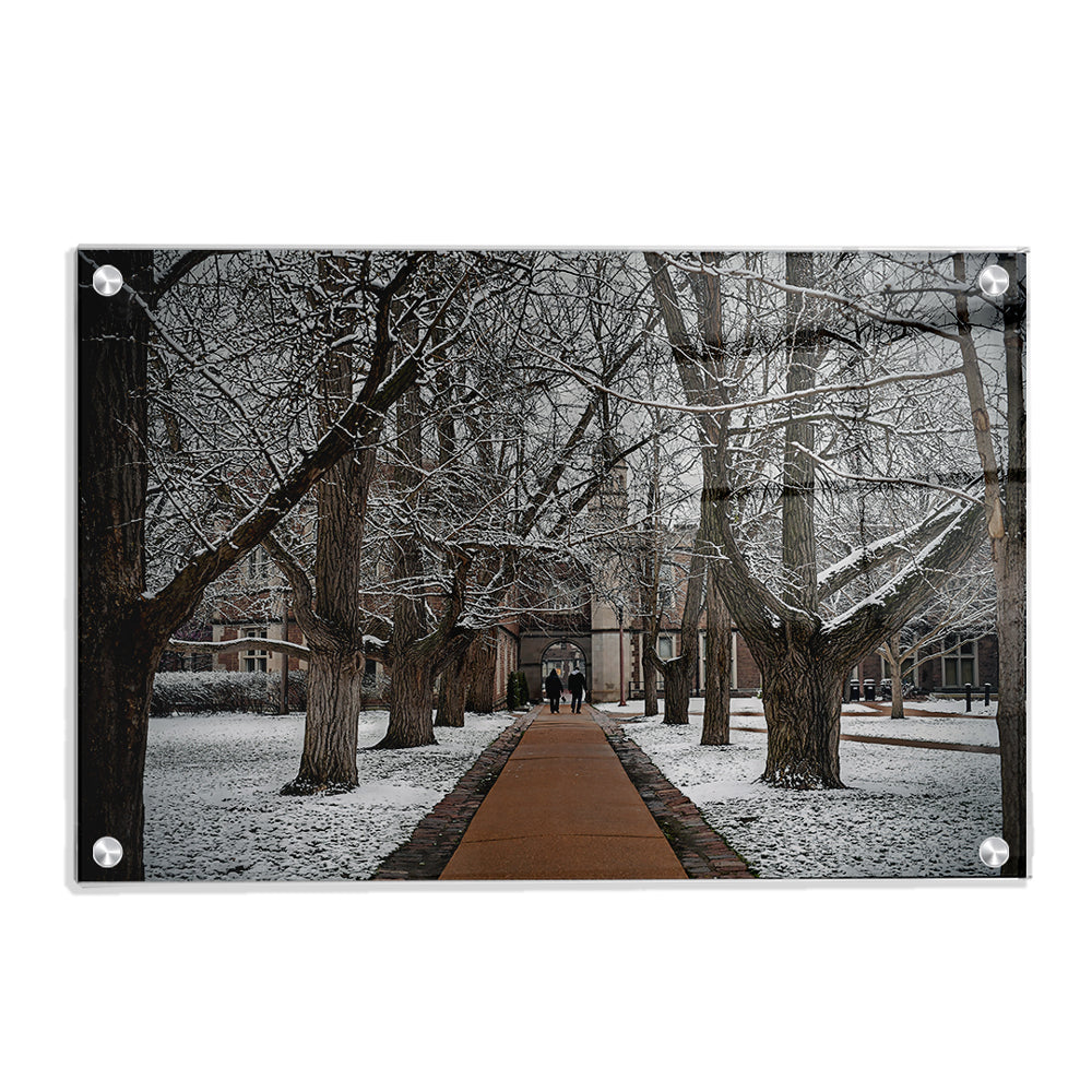 WashU - Dunker and Ridgley Hall Winter - College Wall Art #Canvas