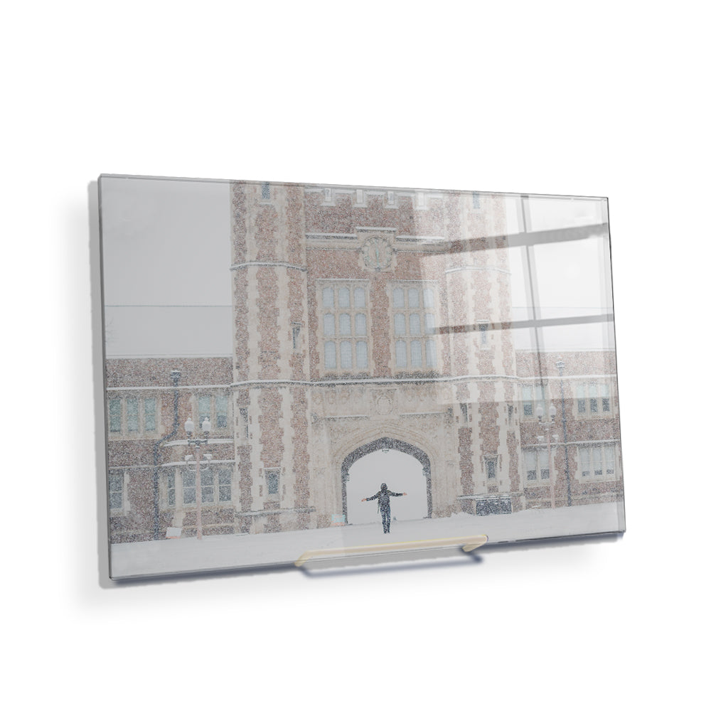 WashU - Brookings Winter Snow - College Wall Art #Canvas