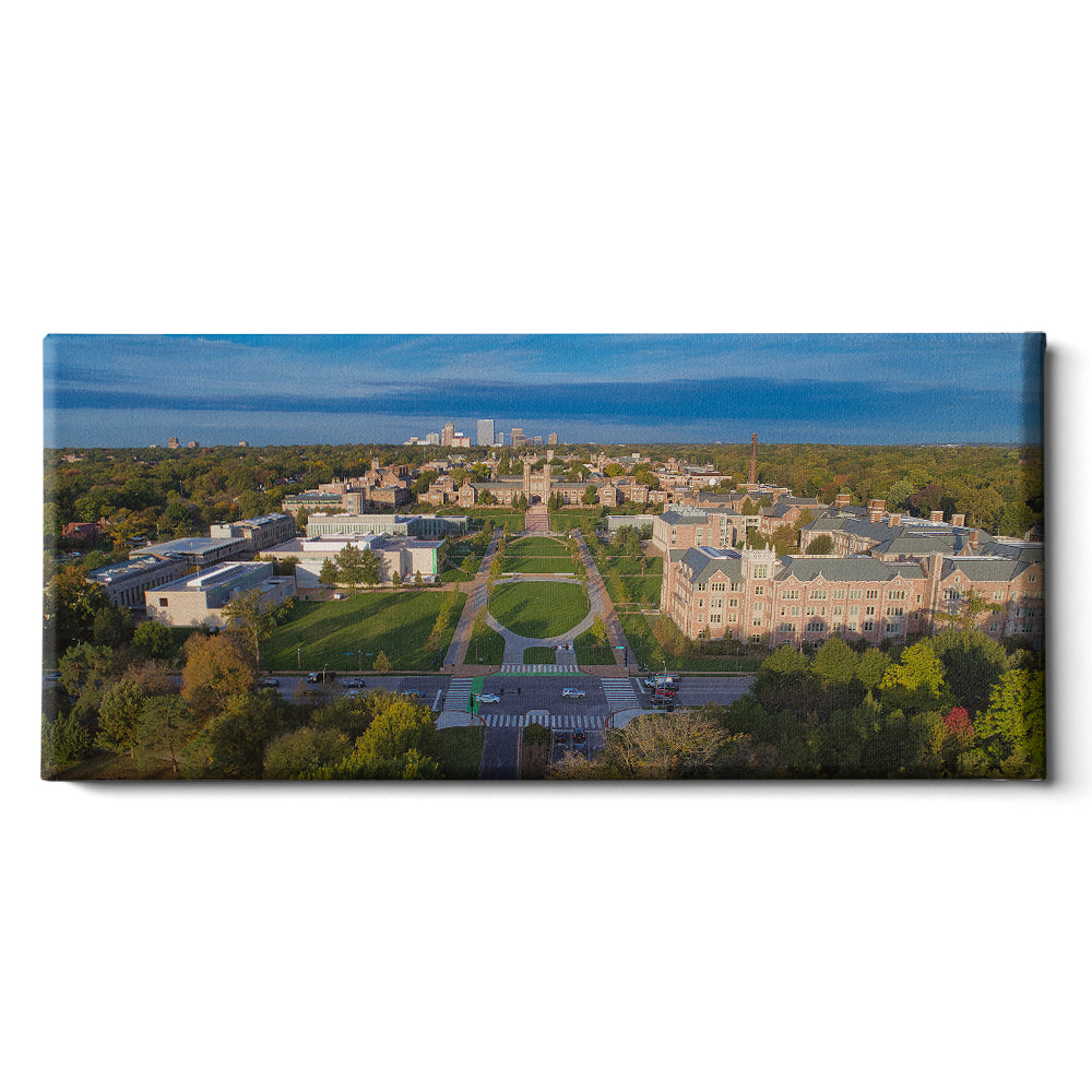 WashU - Danforth Campus Aerial Panoramic - College Wall Art #Canvas