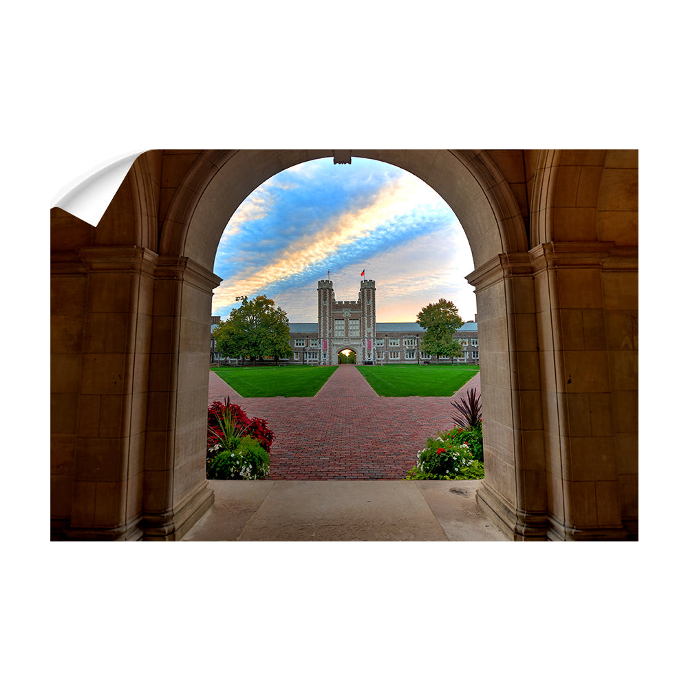 Washington University Bears - Brookings Rainbow - College Wall Art #Canvas