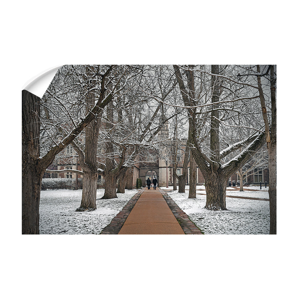 WashU - Dunker and Ridgley Hall Winter - College Wall Art #Canvas