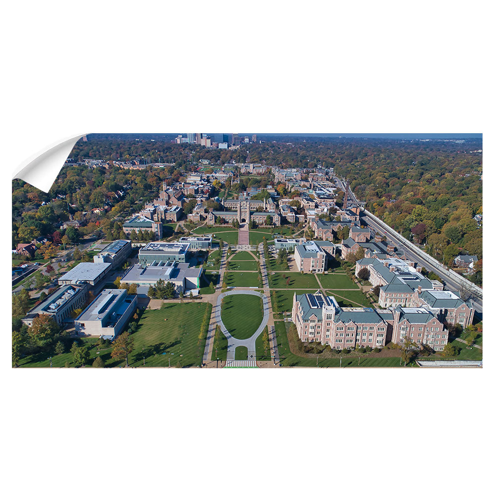 WashU - Summer Danforth Campus Aerial Panoramic - College Wall Art #Canvas