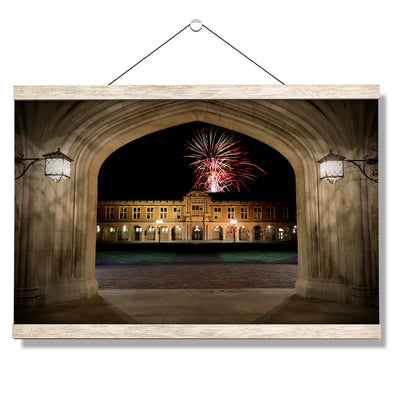 Washington University Bears - Lunar Fireworks - College Wall Art #Hanging Canvas