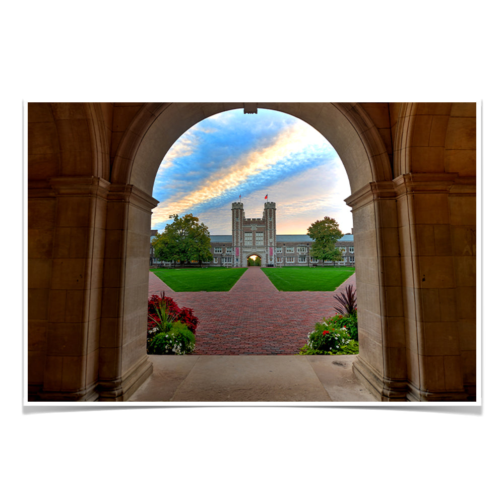 Washington University Bears - Brookings Rainbow - College Wall Art #Canvas