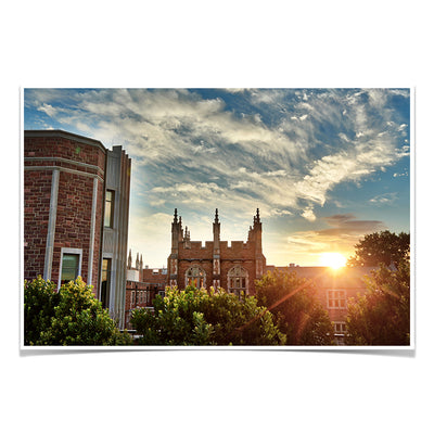 Washington University Bears - Campus Sunrise - College Wall Art #Poster