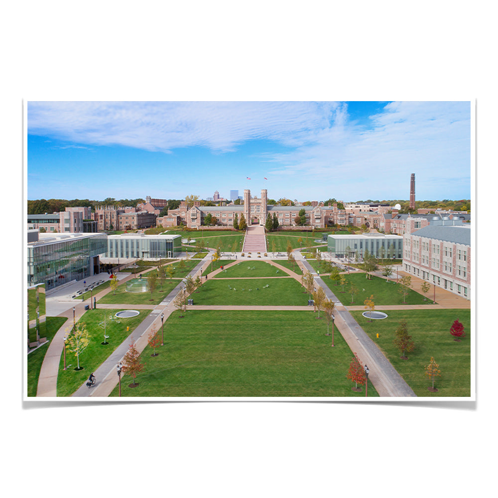 Washington University Bears - Campus Aerial - College Wall Art #Canvas