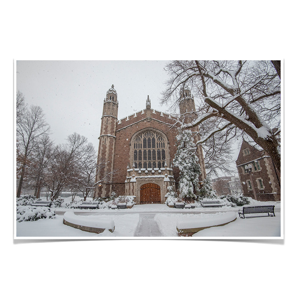 Washington University Bears - Winter Storm - College Wall Art #Canvas