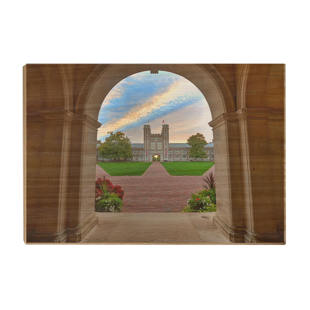 Washington University Bears - Brookings Rainbow - College Wall Art #Canvas