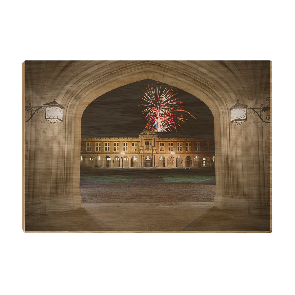 Washington University Bears - Lunar Fireworks - College Wall Art #Canvas
