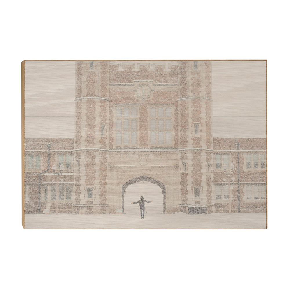 WashU - Brookings Winter Snow - College Wall Art #Canvas