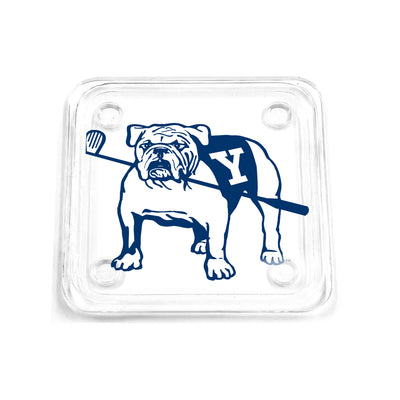 Yale Bulldogs - Bulldog with Golf Club Drink Coaster