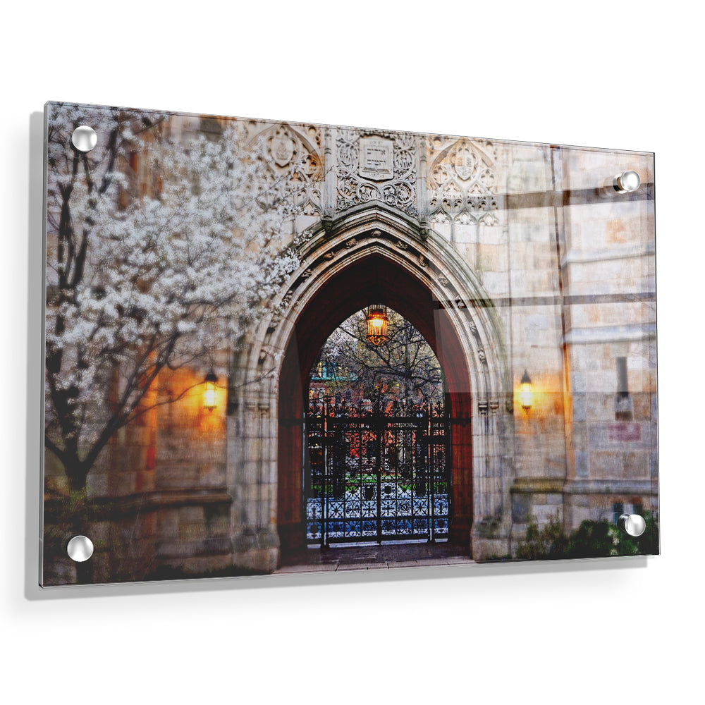 Yale Bulldogs - Harkness Memorial Gate - College Wall Art #Canvas