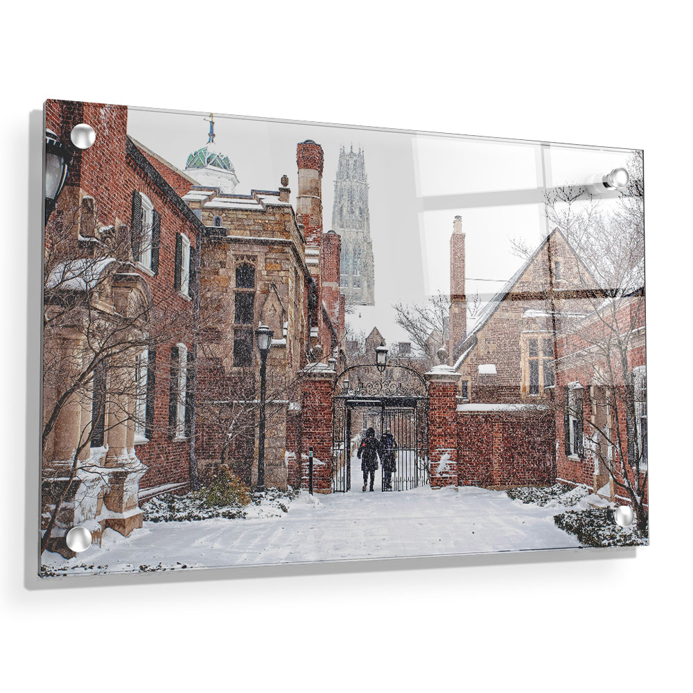 Yale Bulldogs - Snowy Pierson College Gate