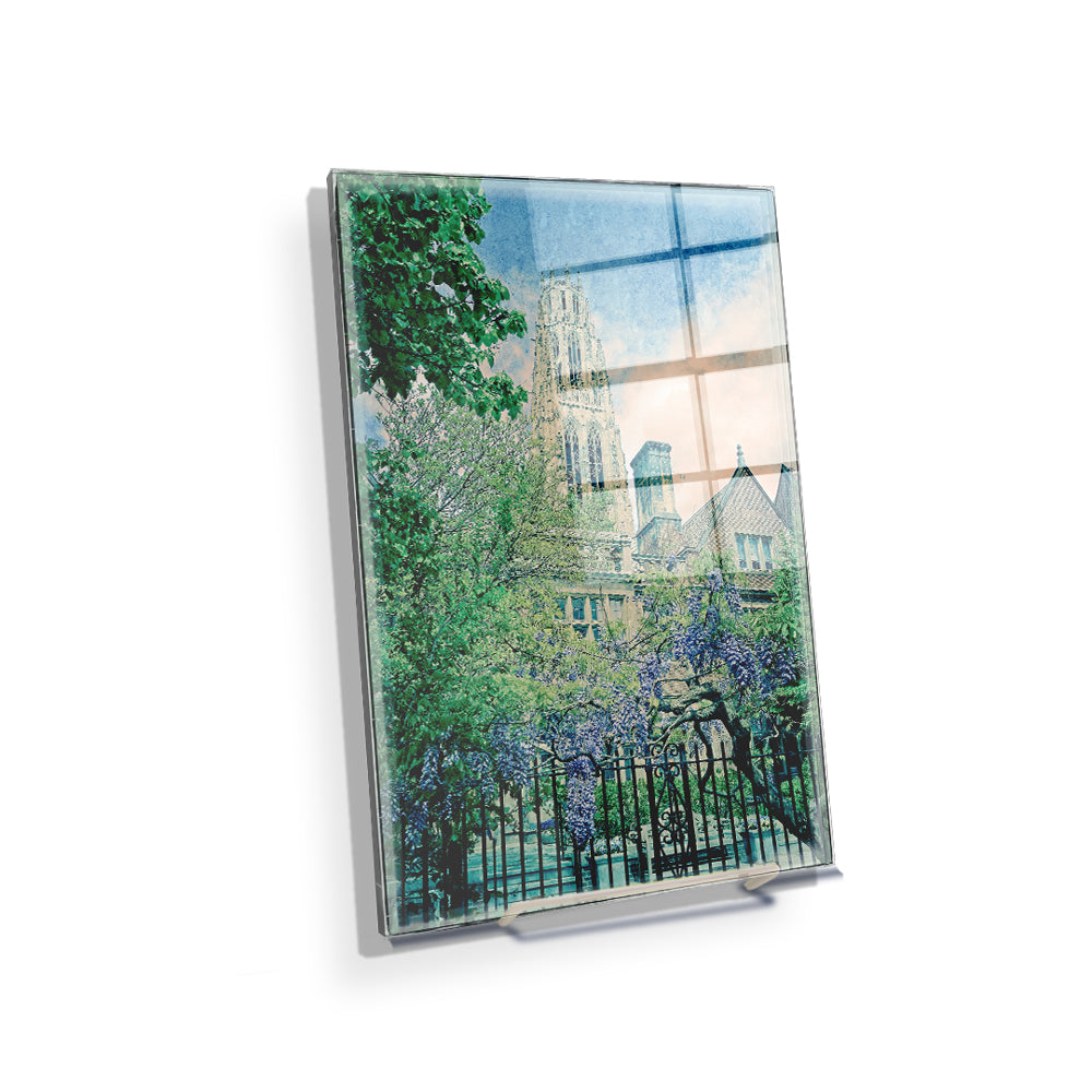 Yale Bulldogs - Harkness Tower Water Color - College Wall Art #Canvas