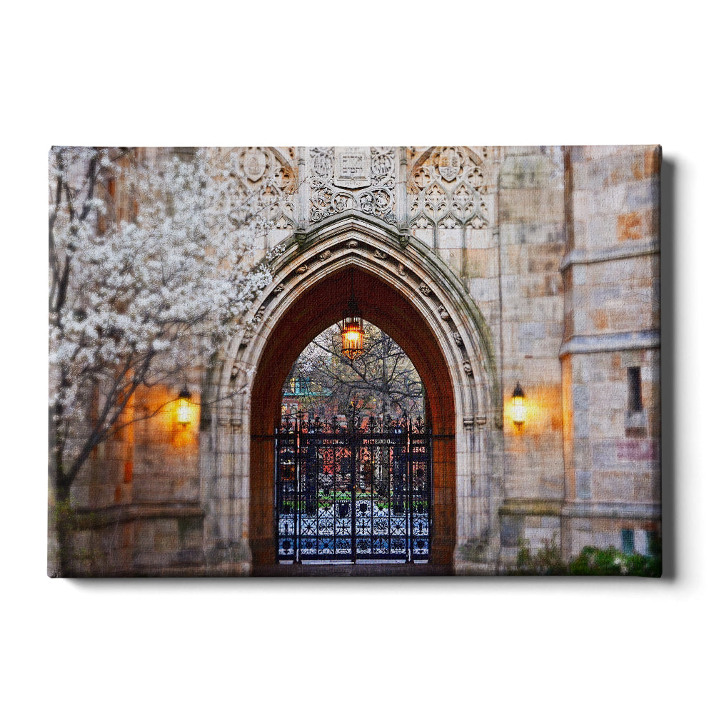 Yale Bulldogs - Harkness Memorial Gate - College Wall Art #Canvas