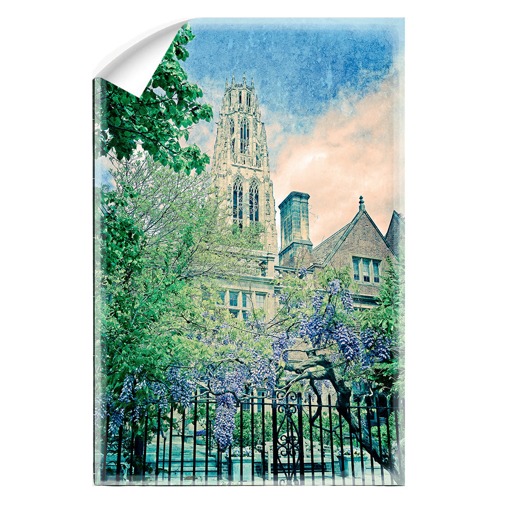 Yale Bulldogs - Harkness Tower Water Color - College Wall Art #Canvas