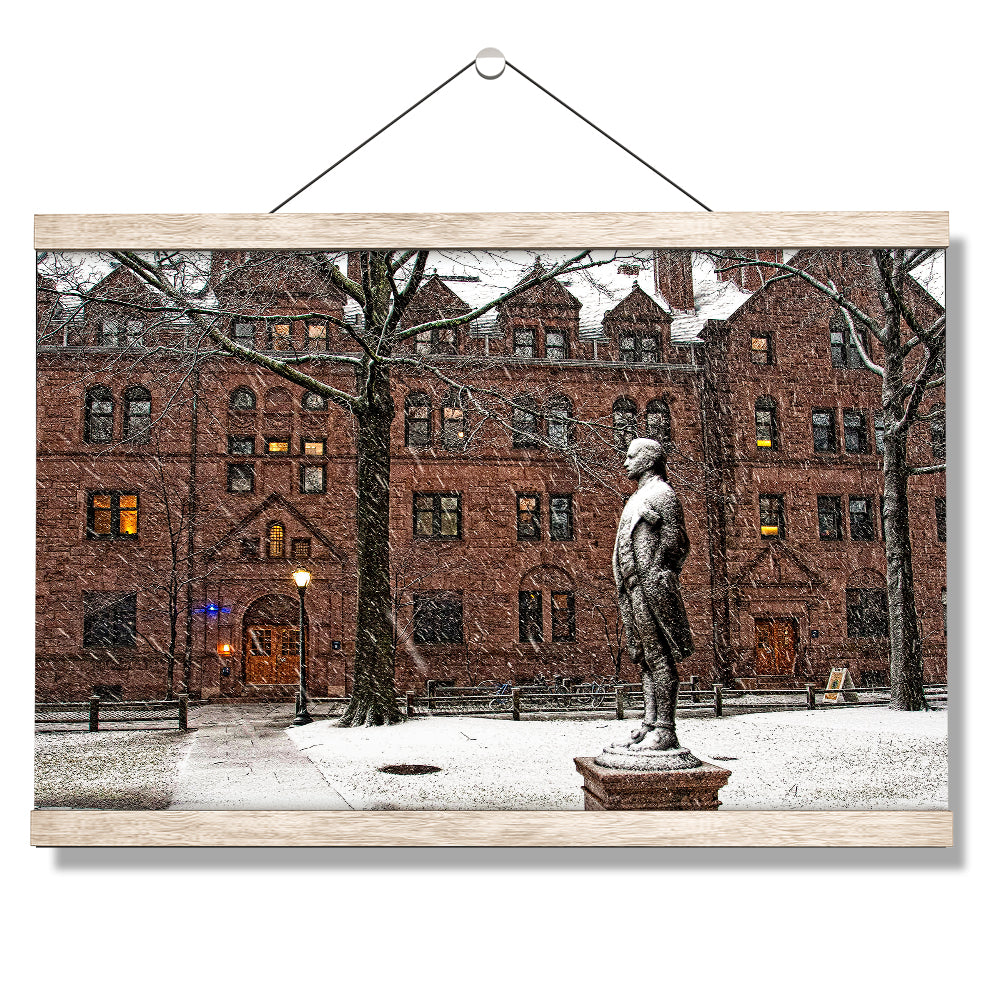 Yale Bulldogs - Snow on the old campus - College Wall Art #Canvas