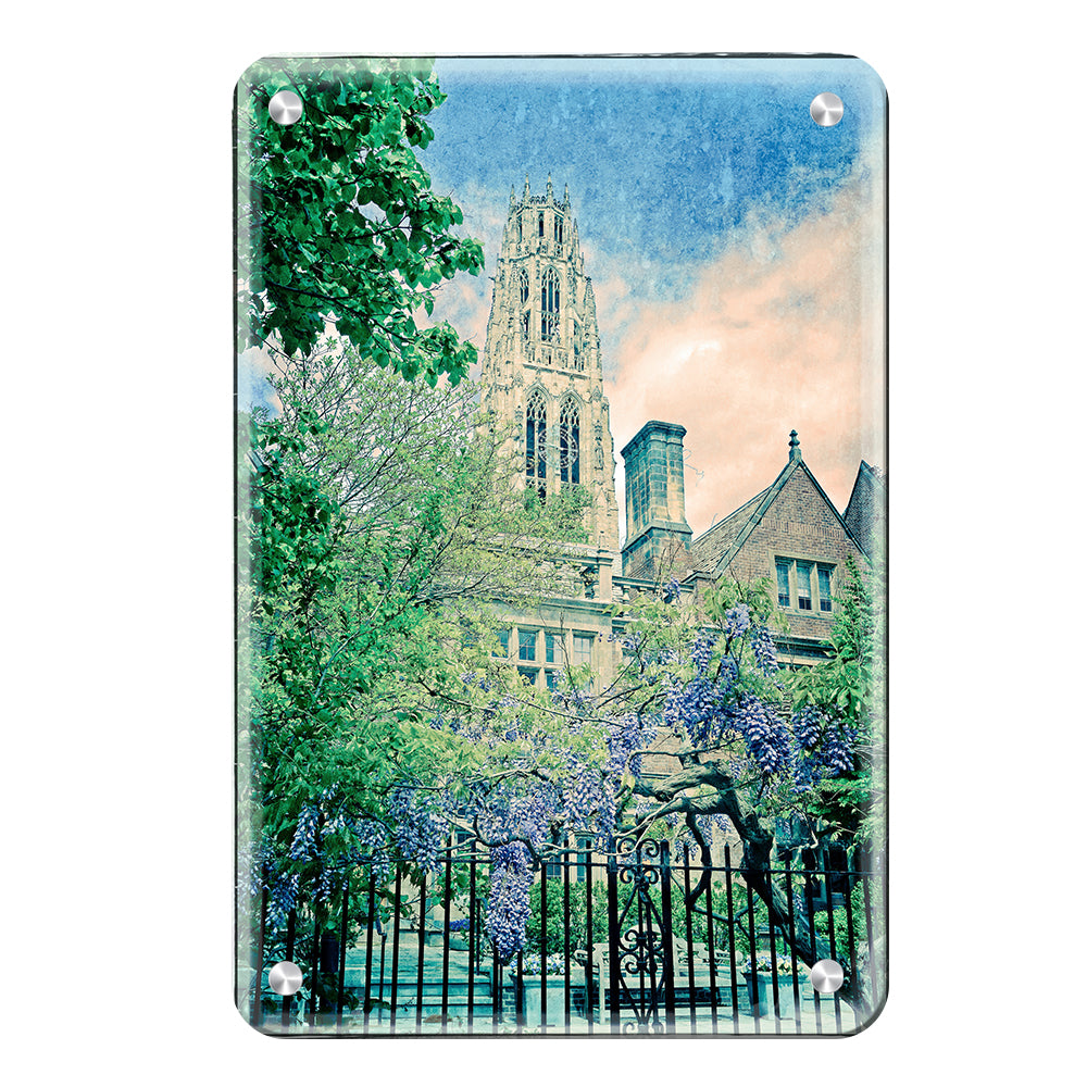 Yale Bulldogs - Harkness Tower Water Color - College Wall Art #Canvas
