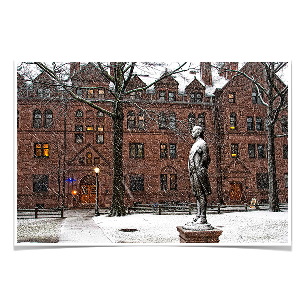 Yale Bulldogs - Snow on the old campus - College Wall Art #Canvas