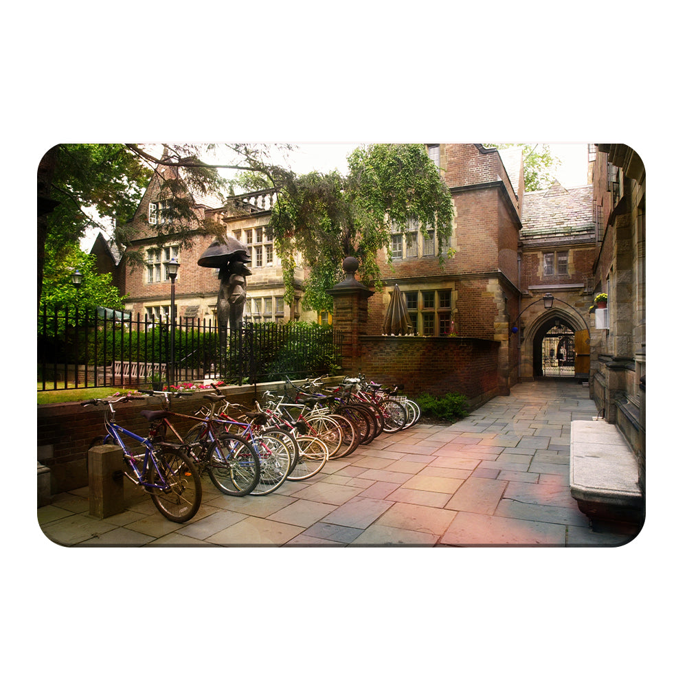 Yale Bulldogs - Bikes on Campus - College Wall Art #Canvas