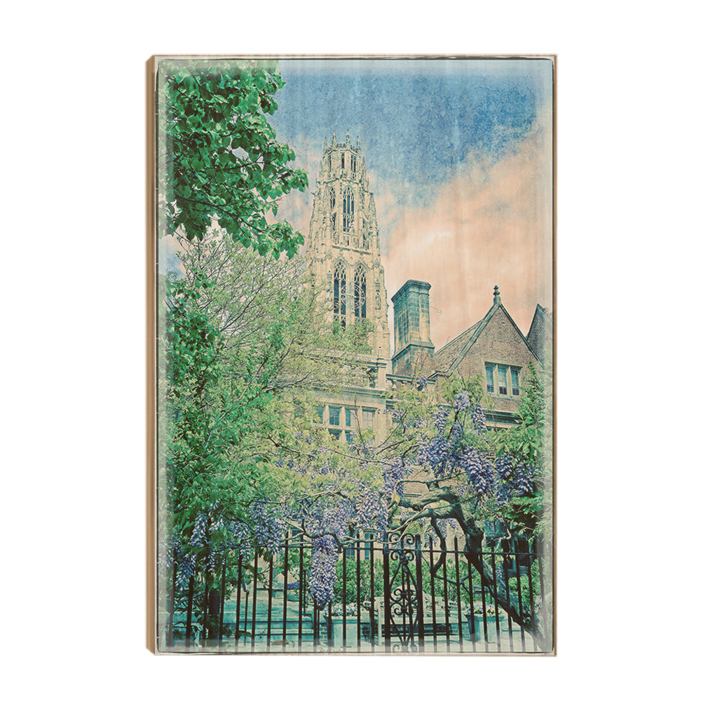 Yale Bulldogs - Harkness Tower Water Color - College Wall Art #Canvas